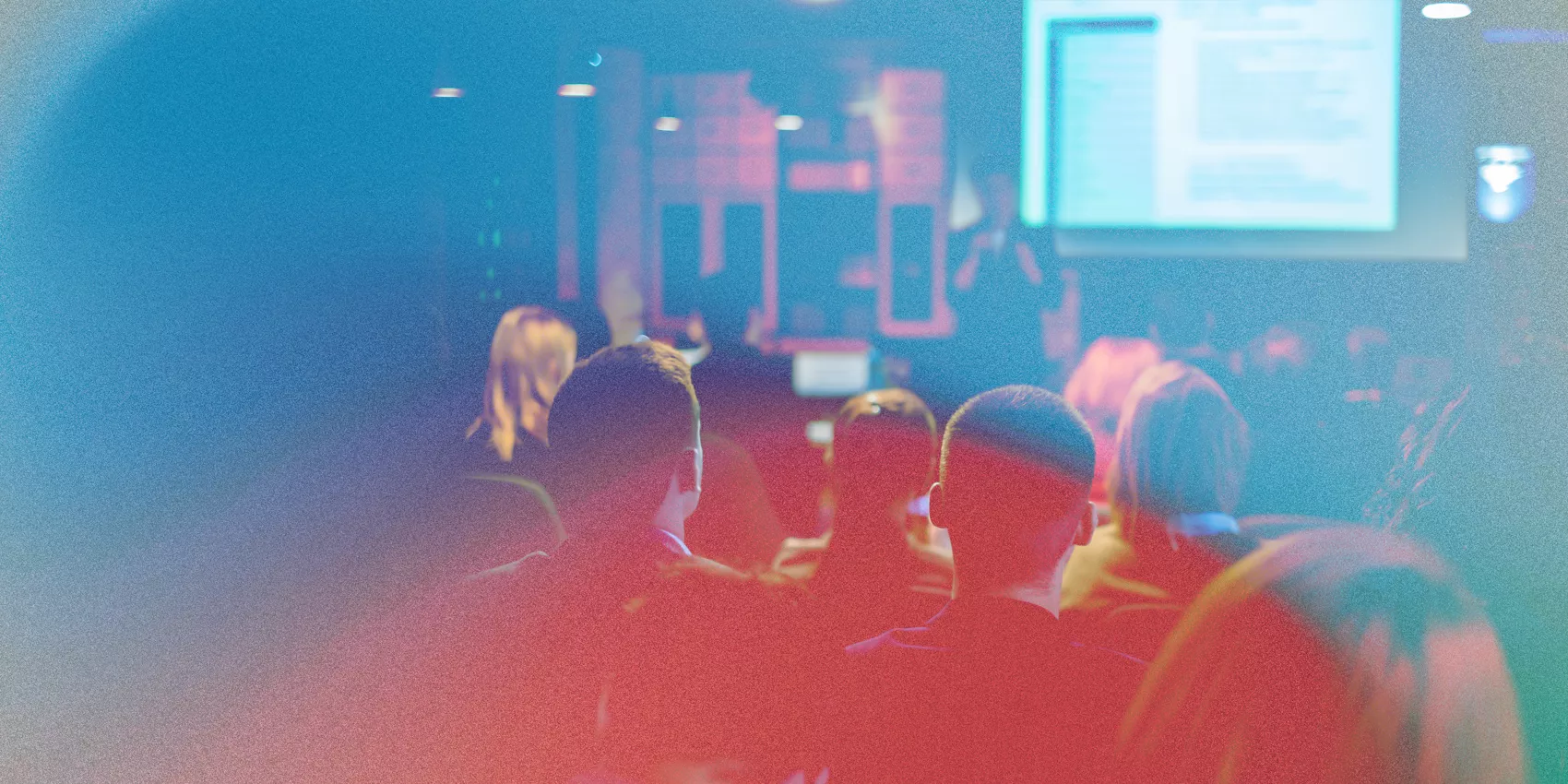 A red and blue swirl background image