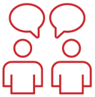 two people chatting icon